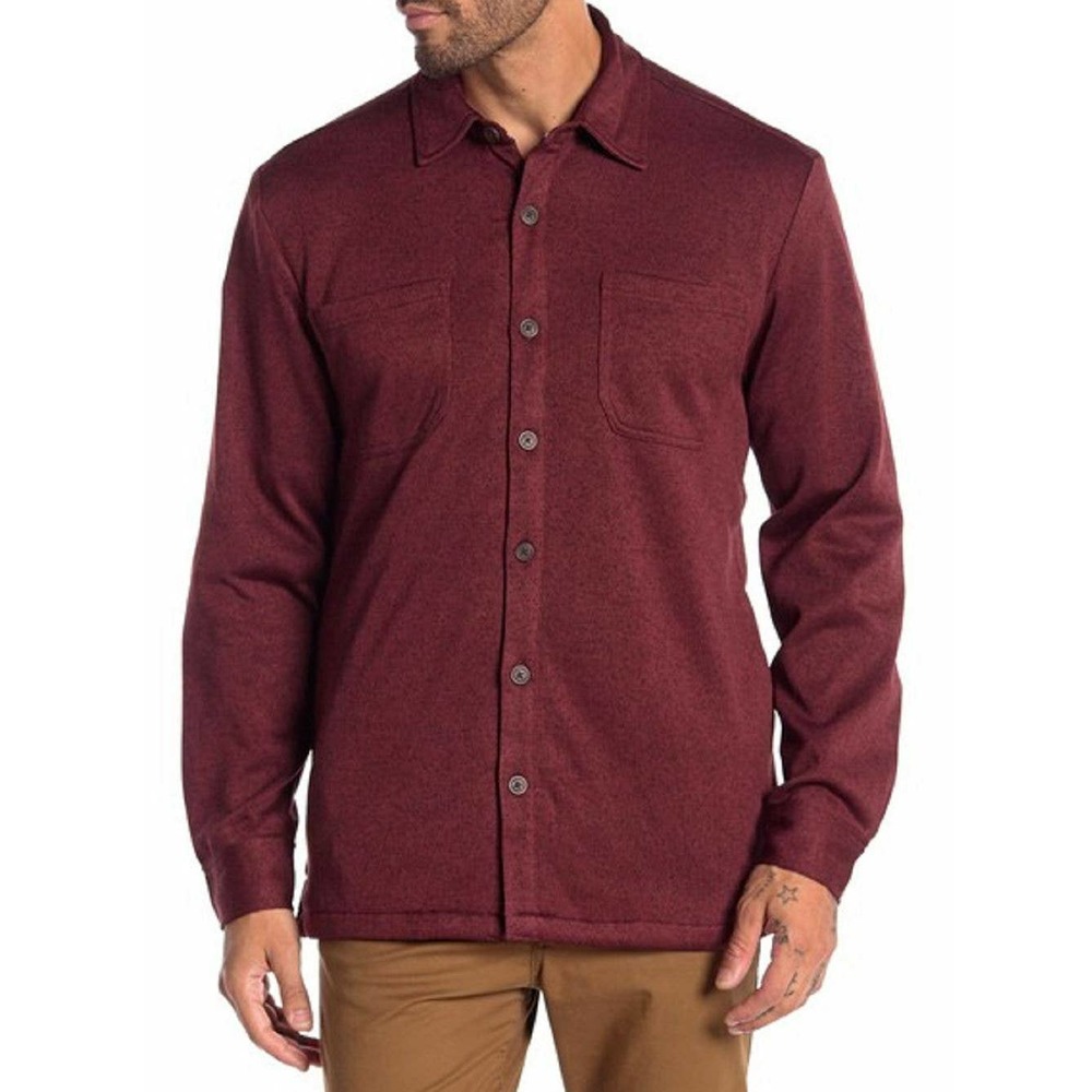 Weatherproof, Vintage, Faux Shearling Lined Red Mahogany Small Button Down Shirt